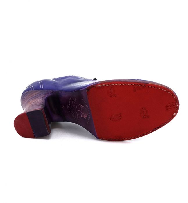 (image for) Nanny Lace Up Purple Poison Leather Shoe Victorian Style